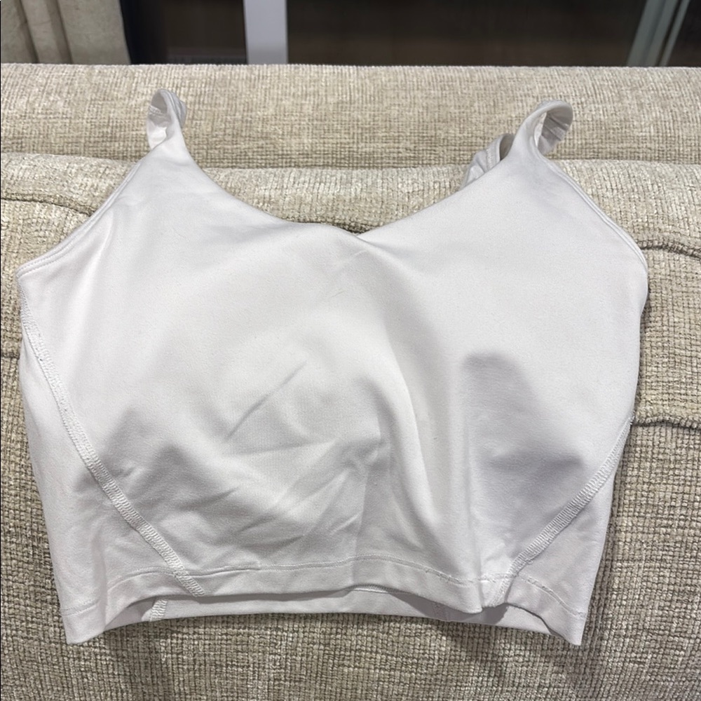 White Cropped Tank Top